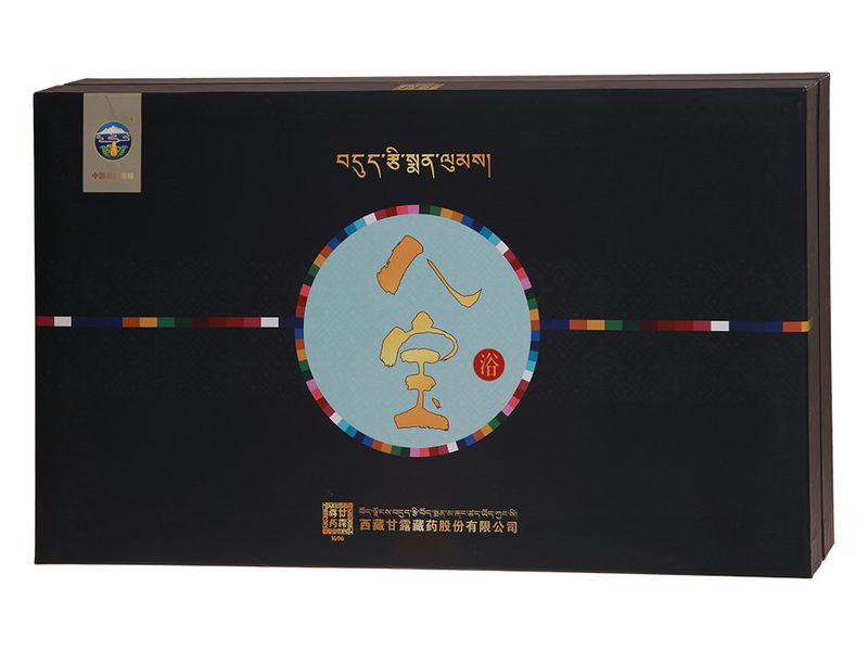 八宝浴产品包装图——藏式浴包类健康品，适合日常泡浴与居家放松