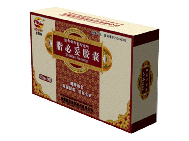 脂必妥胶囊产品包装图（西藏藏药集团股份有限公司）——以单味红曲制成、健脾化痰活血的降脂胶囊
